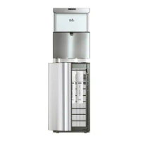 Moderna 4 - Stage Reverse Osmosis Bottle-Less Water Cooler Hot and Cold, Height 40.5", Silver