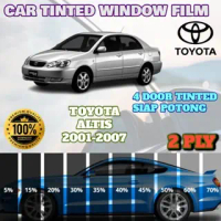 Toyota Altis 2001-2007 4 Door Tinted 2PLY UV Hitam(Gelap 30% 50% 65% 80% 95%) Siap Potong / Car Tint