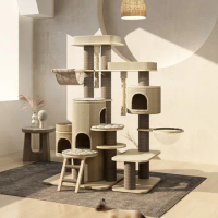 Large Cat Climbing Frame Castle Series &amp; Cat Litter Cat Tree Solid Wood Cat Frame Cat House Space Capsule