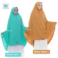 Afna Khimar Ayra Nadira L Jilbab Jumbo - Jilbab Hijab Kerudung Khimar Syari Instant Pet Antem Non Pe