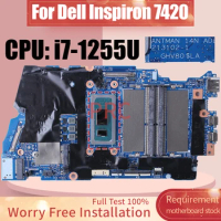 213102-1 For DELL Inspiron 7420 Laptop Motherboard CN-0DNRR6 SRLFP i7-1255U Notebook Mainboard
