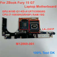LA-J241P For HP ZBook Fury 15 G7 Laptop Motherboard i7-10850H RTX3000 6G i9-10885H RTX2070 8G M12869-001 M14887-001 100% Test OK