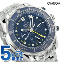 Omega 歐米茄 瑞士頂級腕 シーマスター コーアクシャル クロノメーター GMT クロノグラフ 44mm 自動巻き 手錶 品牌 男錶 男用 クロノグラフ OMEGA 212.30.44.52.03.001 アナログ ブルー スイス製 記念品