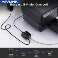 Wavlink 10/100Mbps Ethernet to USB 2.0 Network LPR Print Server LRP MFT Print Ethernet Port Sharing LAN Network Printer Adapter
