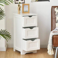 Storage Cabinet Black Nightstand Living Room Bedside Table End Tables Night Stand Drawers 3-tier Mesita Drawer White Bed