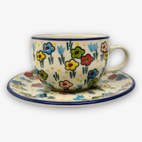 【SOLO 波蘭陶】CA 波蘭陶 200ML 咖啡杯盤組 可愛彩花系列 CERAMIKA ARTYSTYCZNA