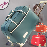 免運 大容量短途登機包男女旅行折疊收納袋帶輪手提布包帶拉桿包行李箱