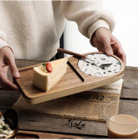 日式實木托盤放水杯的盤子覆古面包點心甜品收納創意擺盤料理盤小 全館免運