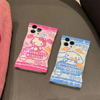 Cute Sanrio Phone Cases Cinnamoroll Accessories Kawaii Cartoon Anime Apply Iphone1413Promax12 Protective Case Toys for Girl Gift