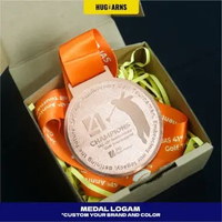 HUGeARNS - Medali Logam Custom Tulisan Kejuaraan Kompetisi Olimpiade Logam Emas Perak Perunggu / Med