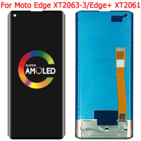 Original Moto Edge+ LCD For Motorola Edge Plus LCD Display With Frame 6.7" Moto Edge XT2063-3 XT2061-3 Display Touch Screen