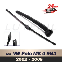 Wiper 13" Rear Wiper Blade &amp; Arm Set Kit For VW Polo MK 4 9N3 2002-2009 2003 2004 2005 2006 Windshield Windscreen Rear Window
