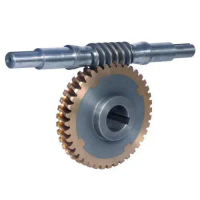 Worm gear modul 6 33T, roda gigi yang berbentuk sekrup menyatu dengan roda cacing yang tampilannya m