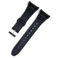 Silicone Watch Band Stainless Steel Pin Buckle Watchband for Casio W-96H Sports Men Women Strap Bracelets Dropshipping
