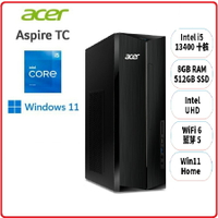 宏碁 Acer Aspire ATC-1780 十三代10核獨顯桌上型電腦 i5-13400F/8G/512GB SSD/GT1030/Win11