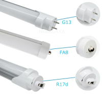 Toika 25pcs 30W 6ft 1800mm LED Light Bulbs 180cm G13/R17d/FA8 Base,Clear/ Frosted Cover,Flourescent Tube Replacemen AC85-265V