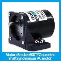 Motor+Bracket 60KTYZ eccentric shaft permanent magnet synchronous AC motor 220V/110V 14W 2.5rpm-110rpm CW CCW motor
