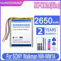 GUKEEDIANZI Replacement Battery NW-WM1A 5lines 2650mAh for SONY Walkman NW-WM1A NW-WM1Z Player 5-wire