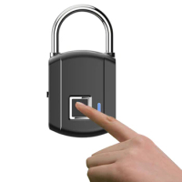Mini Fingerprint Padlock Drawer Cabinet Door Locks Anti-theft Smart Black Glod Silver Smart Fingerprint Lock For Bag Luggage