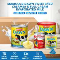 [One Carton] Marigold Dawn Sweetened Creamer & Full Cream Evaporated Milk - Rich & Creamy Dairy