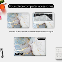 Universal marble computer sticker laptop skin same mouse pad set 12/13/14/15/17 inch for MacBook/HP/Acer/Dell/ASUS/Lenovo/xiaomi