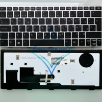 New SP LA Spanish Backlit For HP EliteBook Revolve 810 G1 810 G2 810 G3 Laptop Notebook Keyboard With Silver Frame Backlight