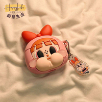 泡泡瑪特 Labubu拉布布 立體可愛 AirPod2/3代耳機套適用Pro2藍牙保護殼蘋果新款4代[PP0517011]