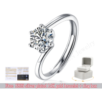 Diamond Alternative!3.0 ct Adjustable Moissanite Diamond Ring for Women – Elegant Engagement/Birthda