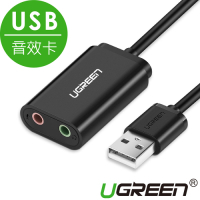 綠聯 USB音效卡 黑色 Windows/Mac OS/Linux適用