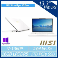 MSI Prestige 13Evo A13M-086TW 純淨白/i7-1360P/16G/990g/W11P