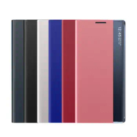 10Pcs/Lot Phone Case For Huawei P40 P20 P30 Lite E Y7P Mate 20 40 Pro Nova 6SE 7i Honor 9C Side Window Clear View Flip Case