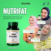 Nutrifat Suplemen Penggemuk Badan BPOM Ori - Vitamin Nafsu Makan Dewasa | Obat Gemuk Cepat Isi 60 Ka