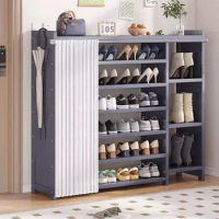 Modern Doorway Shoe Cabinet Tall Minimalist Gray Dustproof Shoe Cabinet Space Saving Narrow Organizador De Zapatos Furniture