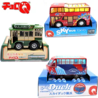 New Takara Tomy Choro Q Toy Cars Tokyo Bus Plastic pullback car sky duck watching bus loop bus