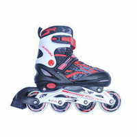 成功 鋁合金伸縮溜冰鞋組-紅黑色(休閒教學專用)直排輪/健身運動(S0420) 附贈輕巧背袋