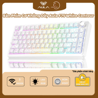 [HỎA TỐC] AULA F75 WHITE CONTOUR - BÀN PHÍM CƠ KHÔNG DÂY | 3 MODE KẾT NỐI | LED RGB | PIN 4000 mAh