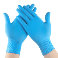 Examination Blue Disposable Nitrile Gloves Powder Free Black White Blue Disposable Gloves Nitrile