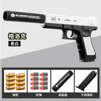 Newest Shell Ejecting Glock M1911 Glock Airsoft Pistol Soft Bullet Toy Gun Weapon Children Armas Blaster Shoot Outdoor Game Boys