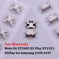100-1000Pcs For Motorola Moto E6 XT2005 E5 Play XT1921 E5Play Go Samsung A10S A107 Usb Charger Charging Dock Port Connector Plug