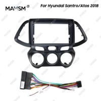 MAMSM Car Frame Fascia Adapter Android Big Screen Radio Fitting Panel Kit For Hyundai Santro/Atos 2018 9 inch