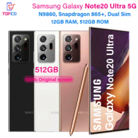 Samsung Galaxy Note 20 Ultra 5G Note20 N9860 512GB Cellphone Octa Core Snapdragon 865+ Dual SIM 6.9" 12GB RAM 108MP&amp;Dual 12MP