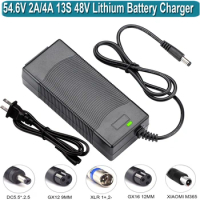 54.6V Battery Charger for Electric Bike, 48V 2A Power Supply for 48V Ecotric Bike/Lectric XP/Evercross H5 eBike Lithium Battery