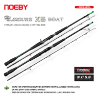 NOEBY Leisure X5 BOAT ROD 1.83m 2.13m 2.43m 2 Section Spinning Casting Carbon Fishing Rod Saltwater Fishing Equipment