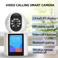 Camera PTZ Không Dây Màn Hình IPS 2 8 Inch Gọi Video Camera Wifi Thông Minh Màn Hình Em Bé Trong Nhà