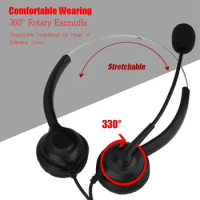 RJ9 Call Center Headset with Noise Cancelling Mic With Volume Adjustment &amp; Mute