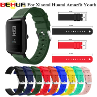Strap Replace Watch Straps for Amazfit Youth Silicone Straps for Xiaomi Huami Bip BIT PACE Lite Youth Smart Watch Wrist Bracelet
