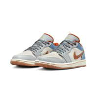 【NIKE 耐吉】W Air Jordan 1 Low SE Phantom 拼接 丹寧牛仔 AJ1 女鞋 休閒鞋 FZ5045-091