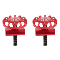 2X Folding Bike Hinge Clamp Cnc Aluminum Alloy C Buckle For Brompton Bike Hinge Clip Bicycle Accessories,Red