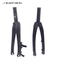 SILVEROCK MINI-01D Carbon Fork 16in Plus 349 Caliper Disc Brake 74mm Thread Nut with Magnet Mount for TERN Gust K3P Folding Bike