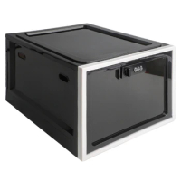Cell Phone Lock Box Lockable Storage Box Refrigerator Food Lock Box Tablet Storage Cabinet,Black